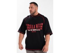 GORILLA WEAR- FINLEY OVERSIZE T-SHIRT - FÉRFI TÚLMÉRETEZETT PÓLÓ - FEKETE/PIROS