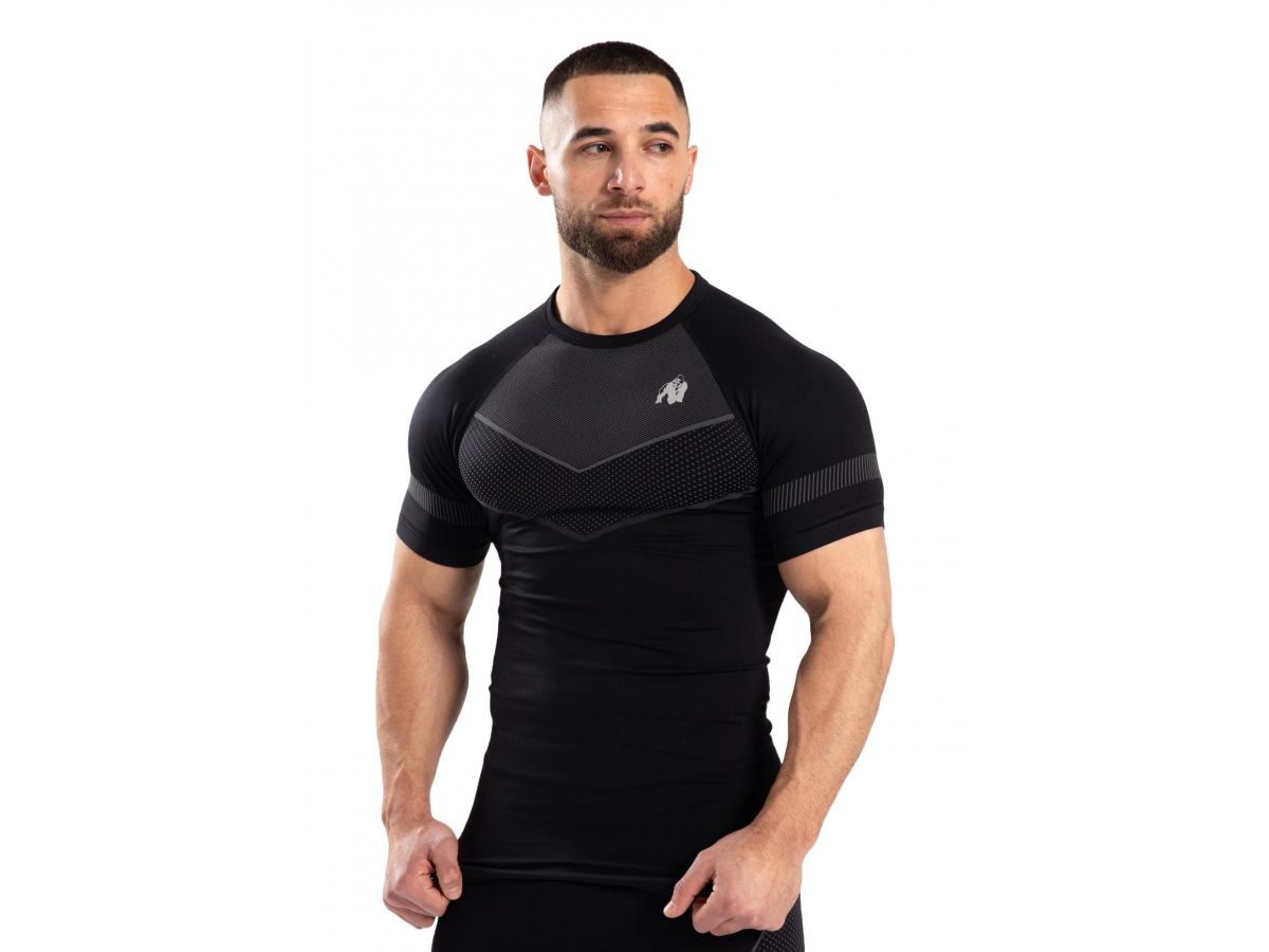 GORILLA WEAR - NORTON SEAMLESS T-SHIRT - FÉRFI PÓLÓ - FEKETE GORILLA WEAR - NORTON SEAMLESS T-SHIRT - FÉRFI PÓLÓ - FEKETE
