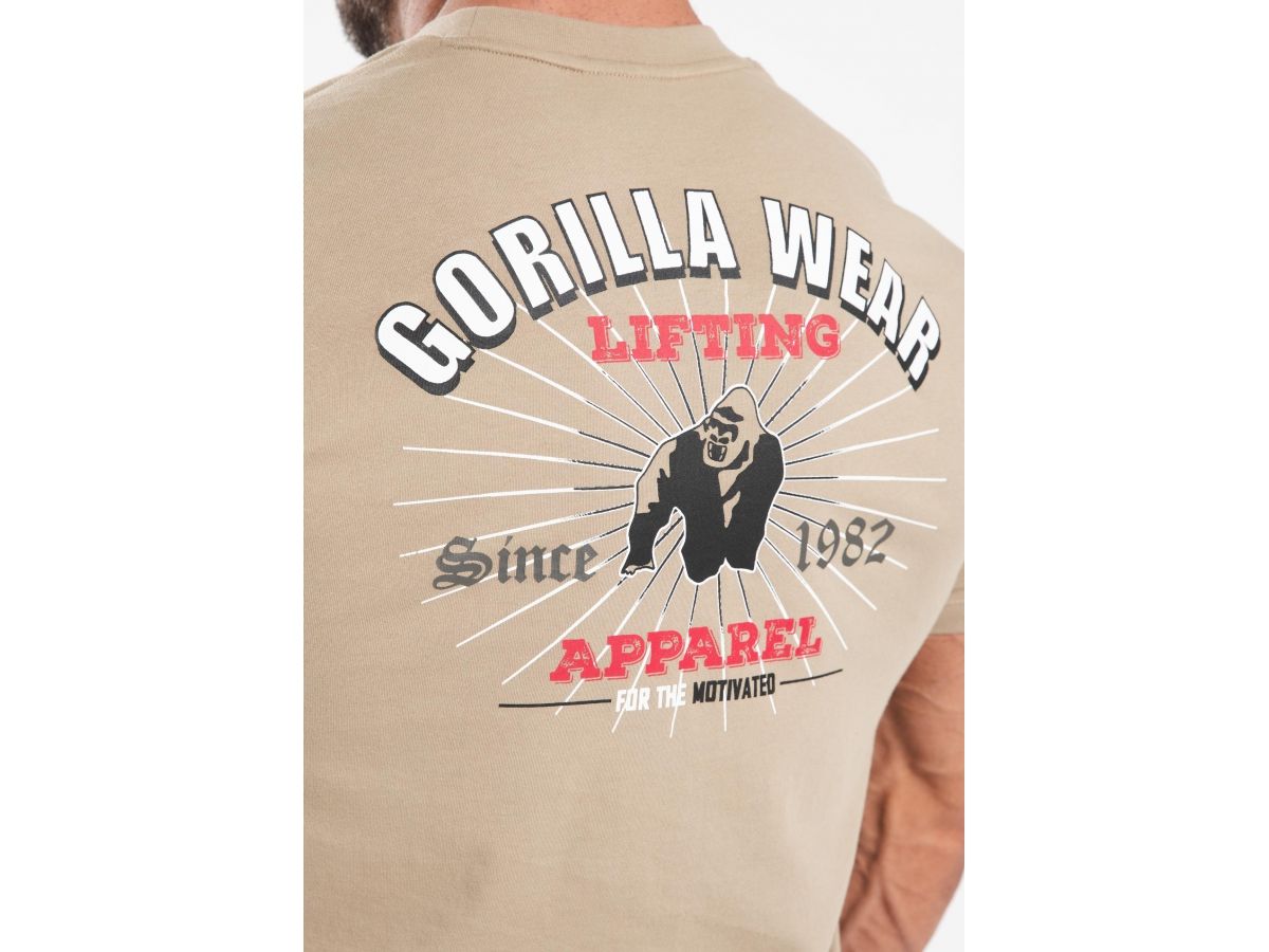 GORILLA WEAR - OREGON T-SHIRT - FÉRFI PÓLÓ - BÉZS GORILLA WEAR - OREGON T-SHIRT - FÉRFI PÓLÓ - BÉZS