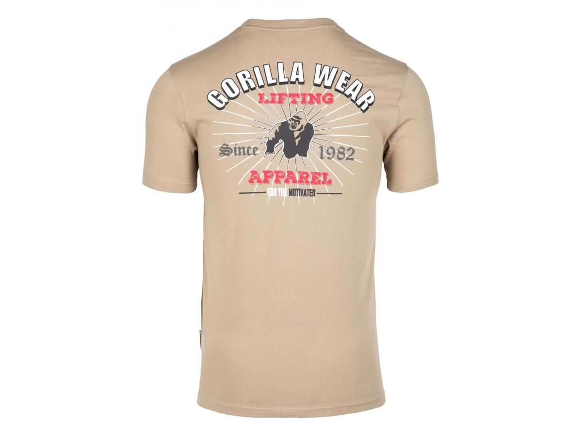 GORILLA WEAR - OREGON T-SHIRT - FÉRFI PÓLÓ - BÉZS GORILLA WEAR - OREGON T-SHIRT - FÉRFI PÓLÓ - BÉZS
