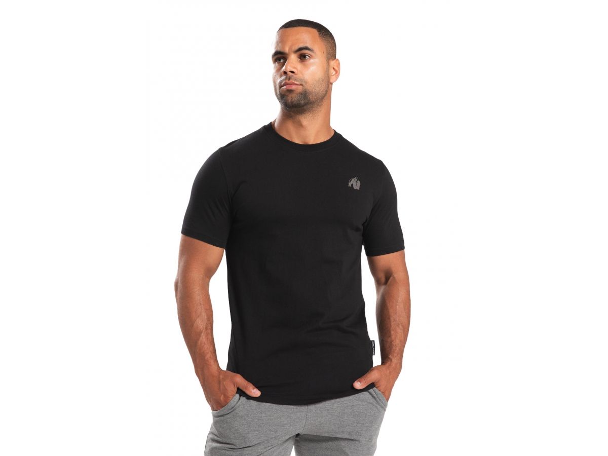 GORILLA WEAR - OREGON T-SHIRT - FÉRFI PÓLÓ - FEKETE GORILLA WEAR - OREGON T-SHIRT - FÉRFI PÓLÓ - FEKETE