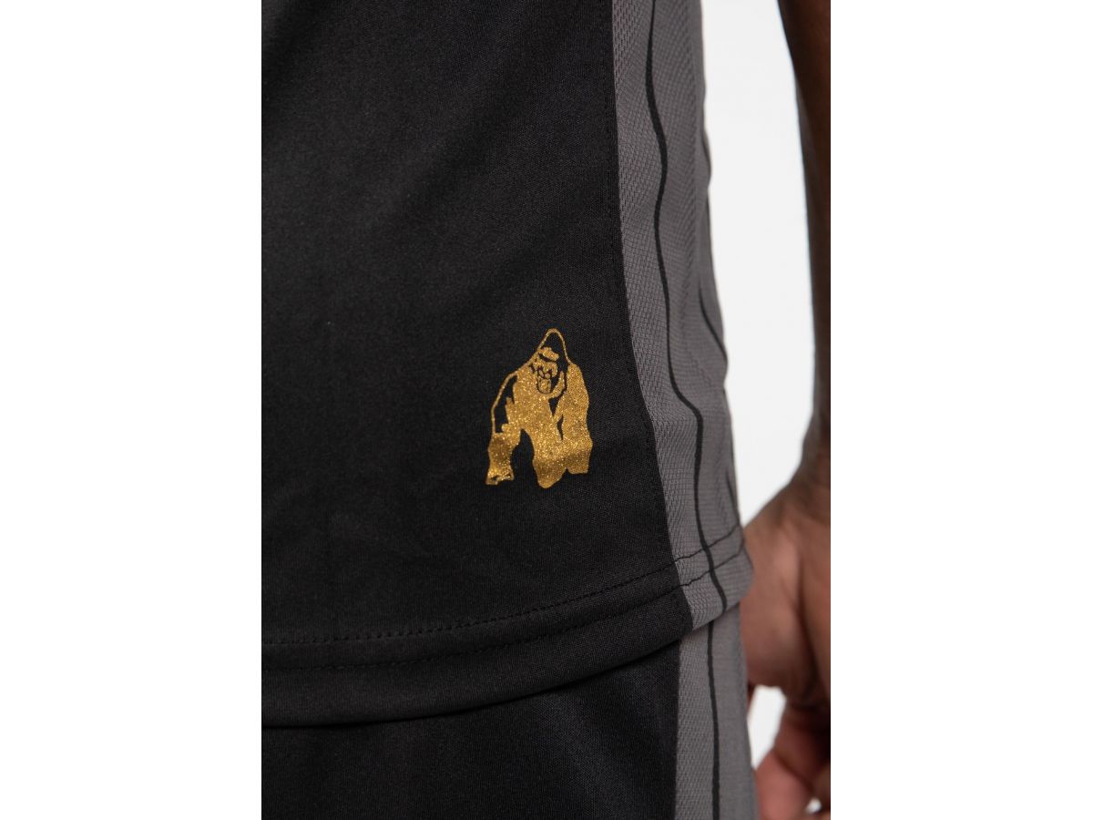 GORILLA WEAR - ORLANDO T-SHIRT - FÉRFI PÓLÓ - FEKETE GORILLA WEAR - ORLANDO T-SHIRT - FÉRFI PÓLÓ - FEKETE