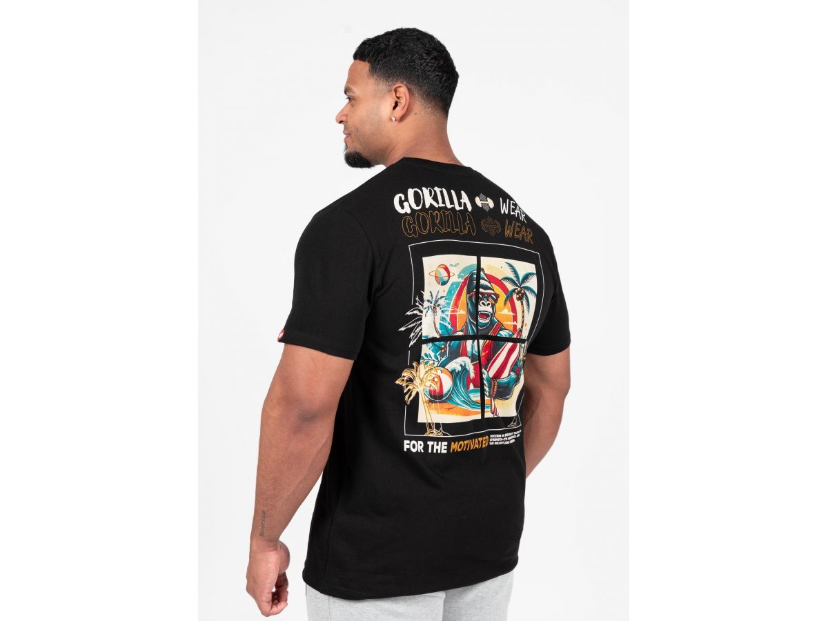 GORILLA WEAR - SANTA CRUZ T-SHIRT - FÉRFI PÓLÓ - FEKETE GORILLA WEAR - SANTA CRUZ T-SHIRT - FÉRFI PÓLÓ - FEKETE