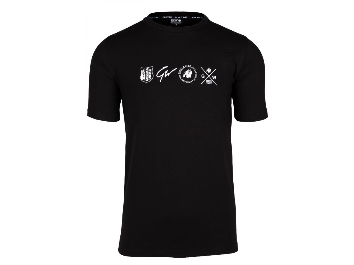 GORILLA WEAR- SWANTON T-SHIRT - FÉRFI PÓLÓ - FEKETE GORILLA WEAR- SWANTON T-SHIRT - FÉRFI PÓLÓ - FEKETE