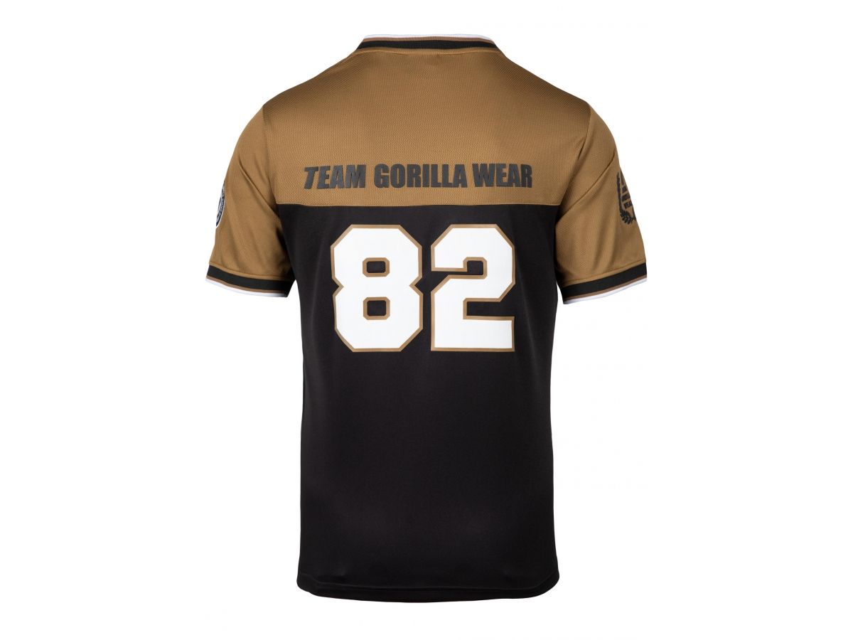 GORILLA WEAR - TRENTON FOOTBALL JERSEY - FÉRFI PÓLÓ - FEKETE/ARANY GORILLA WEAR - TRENTON FOOTBALL JERSEY - FÉRFI PÓLÓ - FEKETE/ARANY