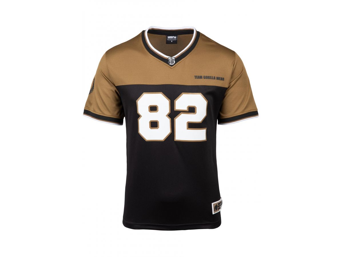 GORILLA WEAR - TRENTON FOOTBALL JERSEY - FÉRFI PÓLÓ - FEKETE/ARANY GORILLA WEAR - TRENTON FOOTBALL JERSEY - FÉRFI PÓLÓ - FEKETE/ARANY