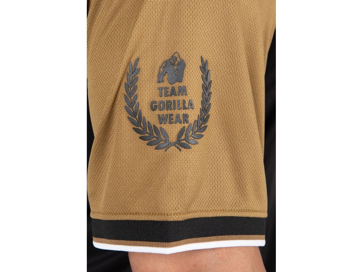 GORILLA WEAR - TRENTON FOOTBALL JERSEY - FÉRFI PÓLÓ - FEKETE/ARANY GORILLA WEAR - TRENTON FOOTBALL JERSEY - FÉRFI PÓLÓ - FEKETE/ARANY