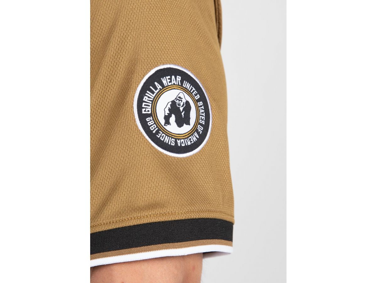 GORILLA WEAR - TRENTON FOOTBALL JERSEY - FÉRFI PÓLÓ - FEKETE/ARANY GORILLA WEAR - TRENTON FOOTBALL JERSEY - FÉRFI PÓLÓ - FEKETE/ARANY