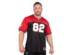 GORILLA WEAR - TRENTON FOOTBALL JERSEY - FÉRFI PÓLÓ - FEKETE/PIROS