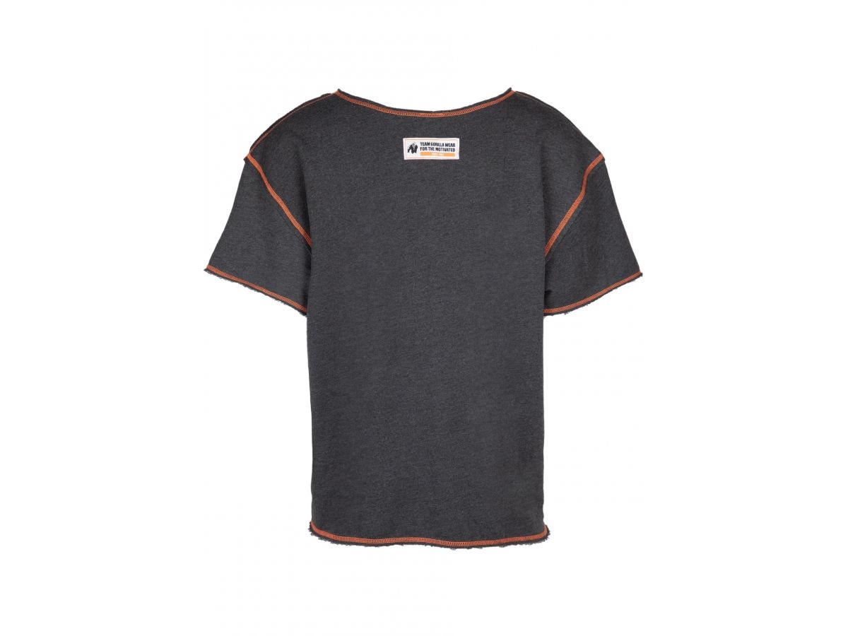 GORILLA WEAR - WALLACE WORKOUT TOP - FÉRFI EDZŐPÓLÓ - SZÜRKE/NARANCS