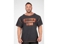 GORILLA WEAR - WALLACE WORKOUT TOP - FÉRFI EDZŐPÓLÓ - SZÜRKE/NARANCS