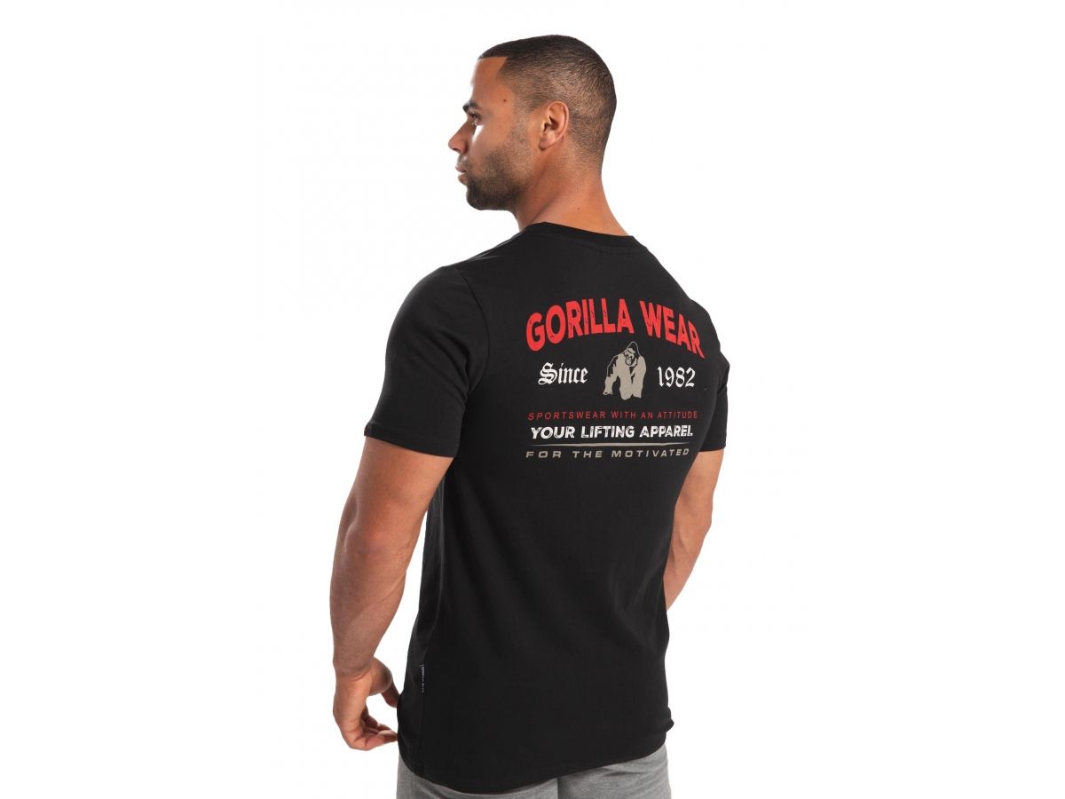 GORILLA WEAR - WARREN T-SHIRT - FÉRFI PÓLÓ - FEKETE GORILLA WEAR - WARREN T-SHIRT - FÉRFI PÓLÓ - FEKETE