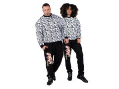 GORILLA WEAR - LEGACY OVERSIZED SWEATSHIRT - UNISEX TÚLMÉRETEZETT PULÓVER - FEKETE/FEHÉR
