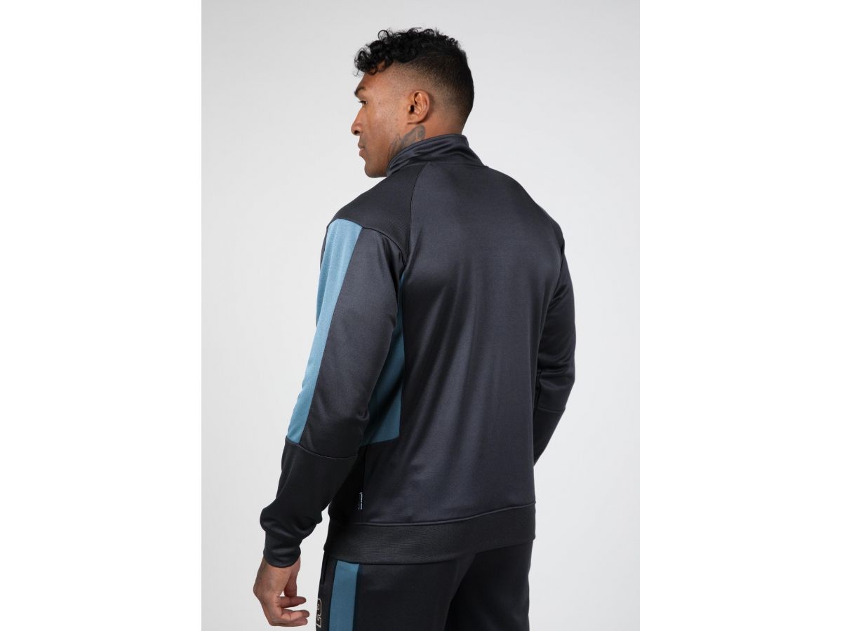 GORILLA WEAR - DEVON TRACK JACKET - FÉRFI CIPZÁRAS FELSŐ - SZÜRKE/KÉK GORILLA WEAR - DEVON TRACK JACKET - FÉRFI CIPZÁRAS FELSŐ - SZÜRKE/KÉK