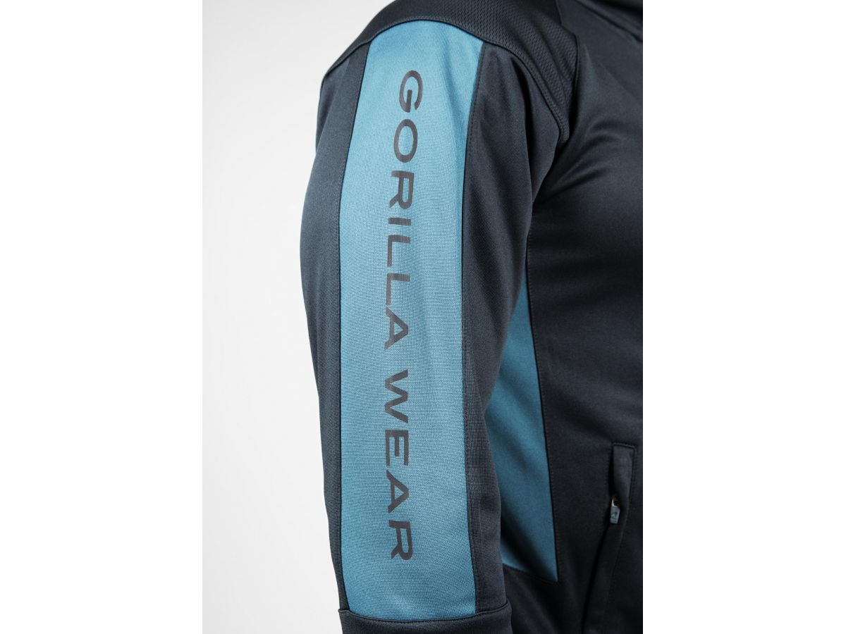 GORILLA WEAR - DEVON TRACK JACKET - FÉRFI CIPZÁRAS FELSŐ - SZÜRKE/KÉK GORILLA WEAR - DEVON TRACK JACKET - FÉRFI CIPZÁRAS FELSŐ - SZÜRKE/KÉK