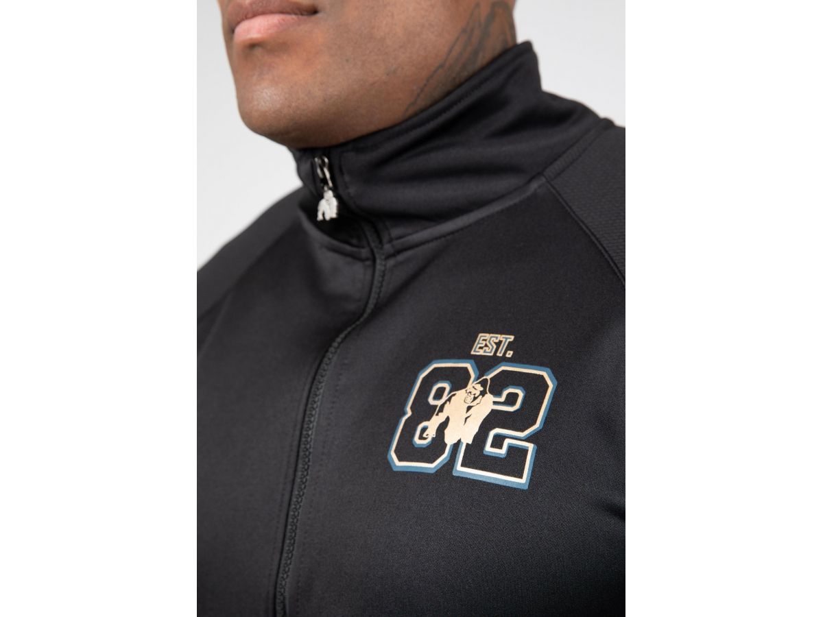 GORILLA WEAR - DEVON TRACK JACKET - FÉRFI CIPZÁRAS FELSŐ - SZÜRKE/KÉK GORILLA WEAR - DEVON TRACK JACKET - FÉRFI CIPZÁRAS FELSŐ - SZÜRKE/KÉK