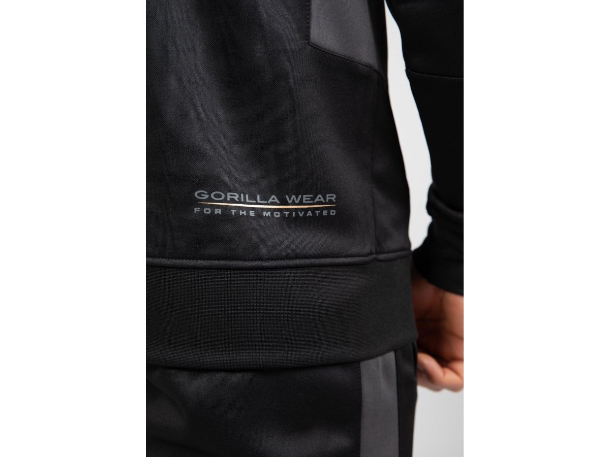 GORILLA WEAR - DEVON TRACK JACKET - FÉRFI CIPZÁRAS FELSŐ - FEKETE/SZÜRKE GORILLA WEAR - DEVON TRACK JACKET - FÉRFI CIPZÁRAS FELSŐ - FEKETE/SZÜRKE