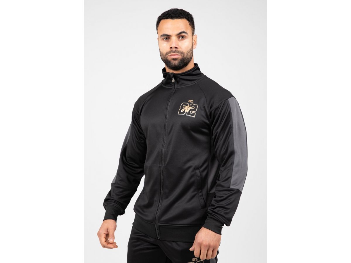 GORILLA WEAR - DEVON TRACK JACKET - FÉRFI CIPZÁRAS FELSŐ - FEKETE/SZÜRKE GORILLA WEAR - DEVON TRACK JACKET - FÉRFI CIPZÁRAS FELSŐ - FEKETE/SZÜRKE