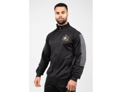 GORILLA WEAR - DEVON TRACK JACKET - FÉRFI CIPZÁRAS FELSŐ - FEKETE/SZÜRKE