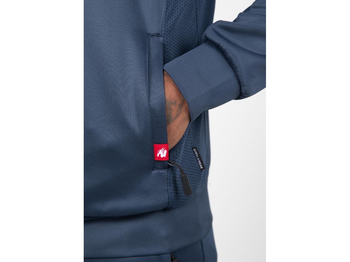 GORILLA WEAR - TENNESSE TRACK JACKET - FÉRFI CIPZÁRAS FELSŐ - KÉK