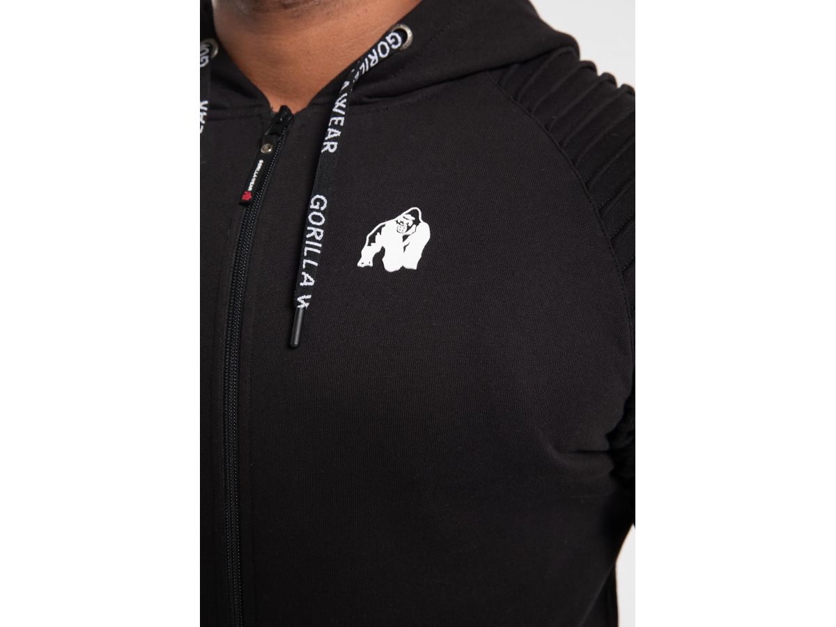 GORILLA WEAR - GEORGIA ZIPPED HOODIE - FÉRFI ZIPZÁRAS PULÓVER - FEKETE GORILLA WEAR - GEORGIA ZIPPED HOODIE - FÉRFI ZIPZÁRAS PULÓVER - FEKETE