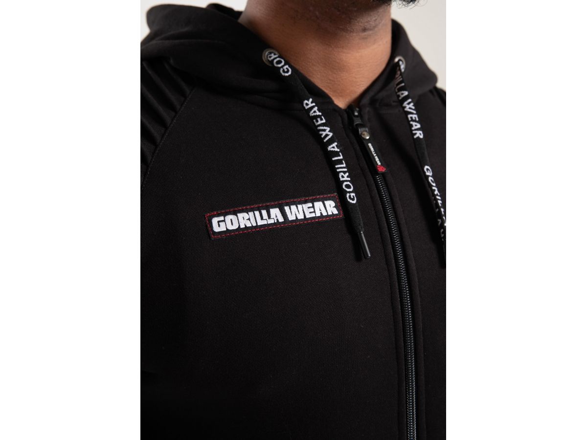GORILLA WEAR - GEORGIA ZIPPED HOODIE - FÉRFI ZIPZÁRAS PULÓVER - FEKETE GORILLA WEAR - GEORGIA ZIPPED HOODIE - FÉRFI ZIPZÁRAS PULÓVER - FEKETE