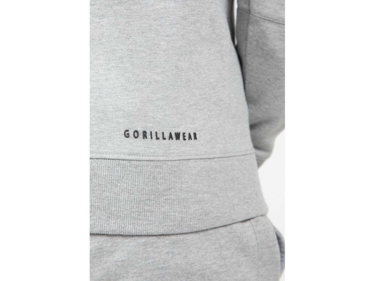 GORILLA WEAR - LEON ZIPPED HOODIE - FÉRFI CIPZÁRAS PULÓVER - SZÜRKE