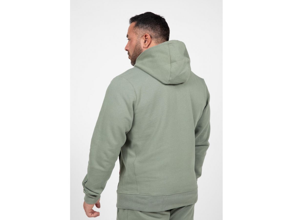 GORILLA WEAR - LEON ZIPPED HOODIE - FÉRFI CIPZÁRAS PULÓVER - ZÖLD