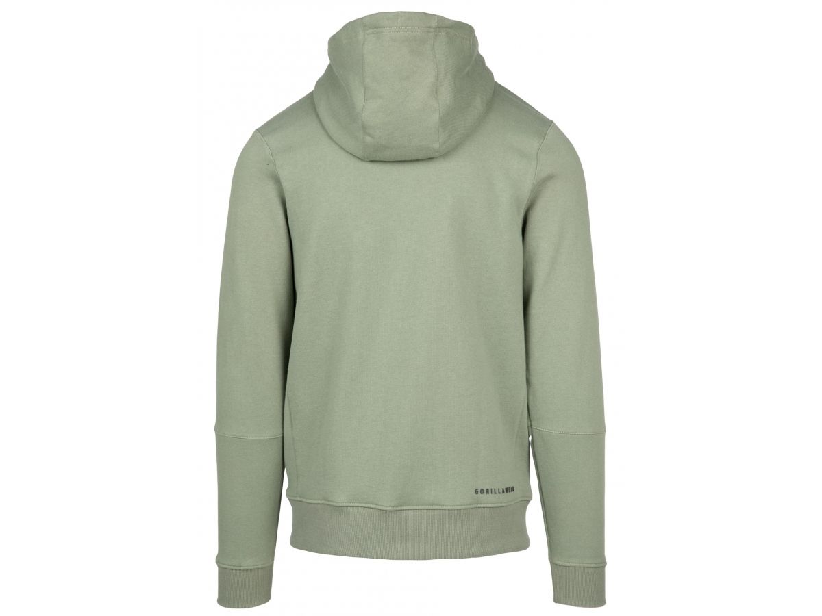 GORILLA WEAR - LEON ZIPPED HOODIE - FÉRFI CIPZÁRAS PULÓVER - ZÖLD