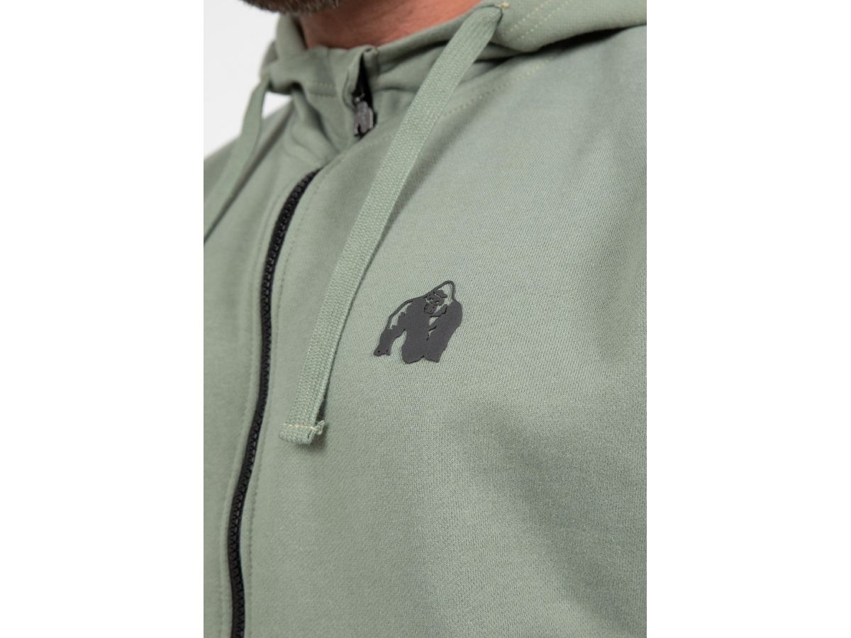 GORILLA WEAR - LEON ZIPPED HOODIE - FÉRFI CIPZÁRAS PULÓVER - ZÖLD