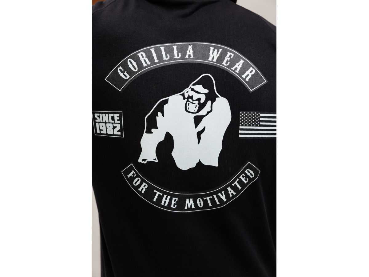 GORILLA WEAR - HUNTLEY HOODIE - FÉRFI UJJATLAN PULÓVER - FEKETE