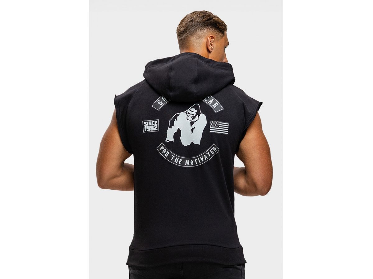 GORILLA WEAR - HUNTLEY HOODIE - FÉRFI UJJATLAN PULÓVER - FEKETE