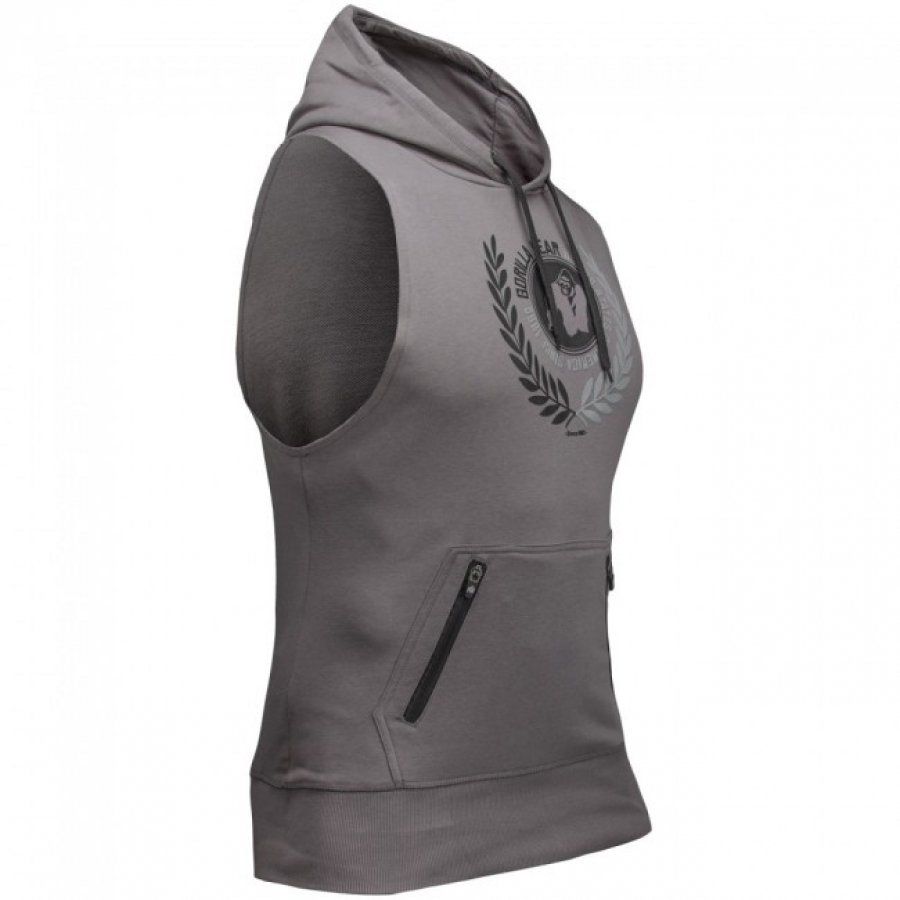 GORILLA WEAR - MANTI SLEEVELESS HOODIE - FÉRFI UJJATLAN PULÓVER - SZÜRKE