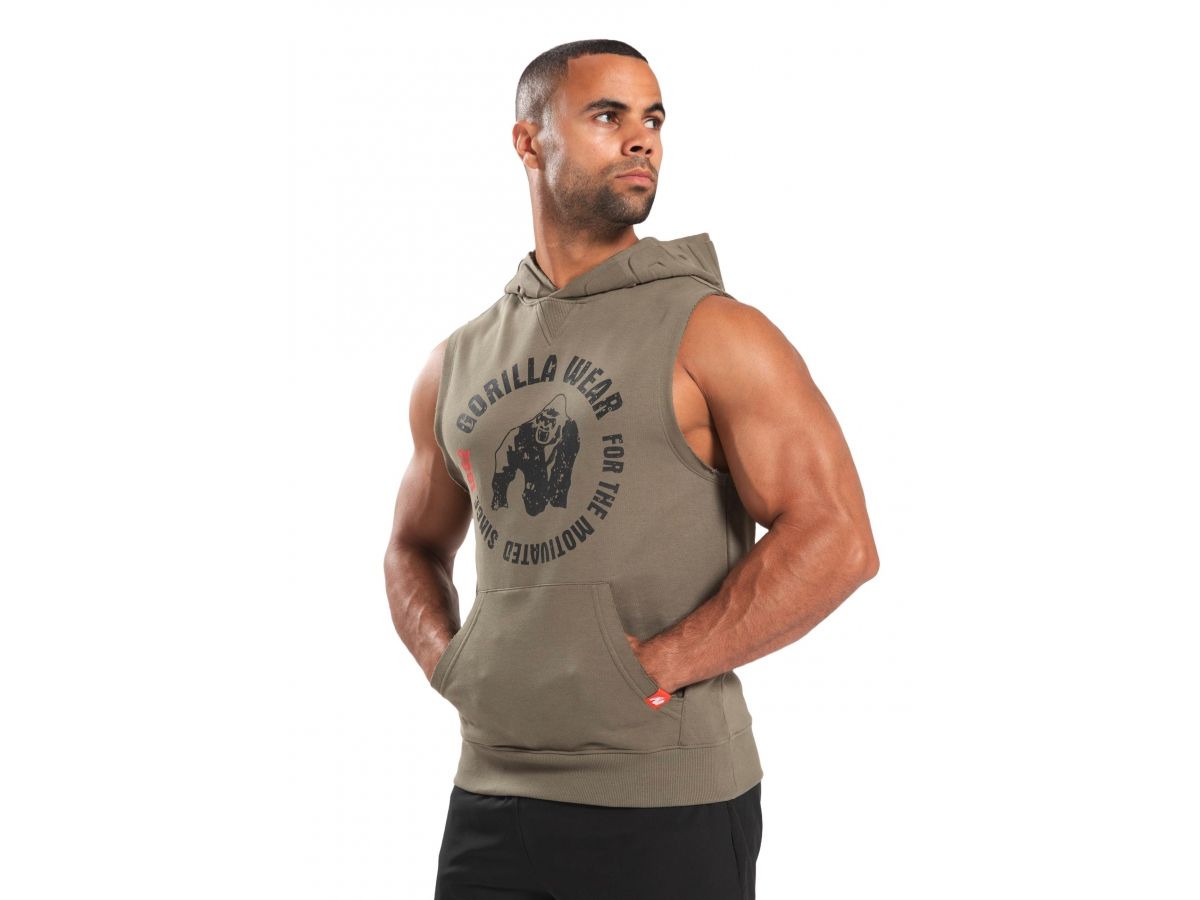 GORILLA WEAR - MARSHALL HOODIE - FÉRFI UJJATLAN PULÓVER - KATONA ZÖLD