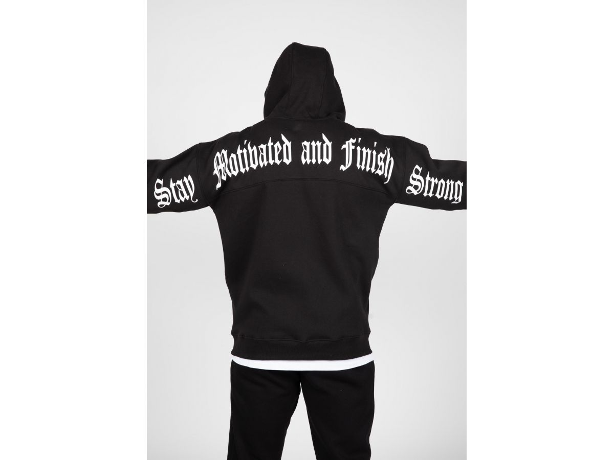 GORILLA WEAR - UTAH ZIPPED HOODIE - FÉRFI CIPZÁRAS PULÓVER - FEKETE