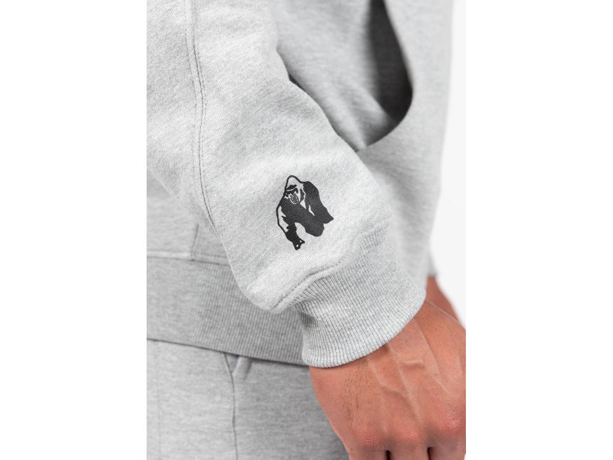 GORILLA WEAR - UTAH ZIPPED HOODIE - FÉRFI CIPZÁRAS PULÓVER - SZÜRKE