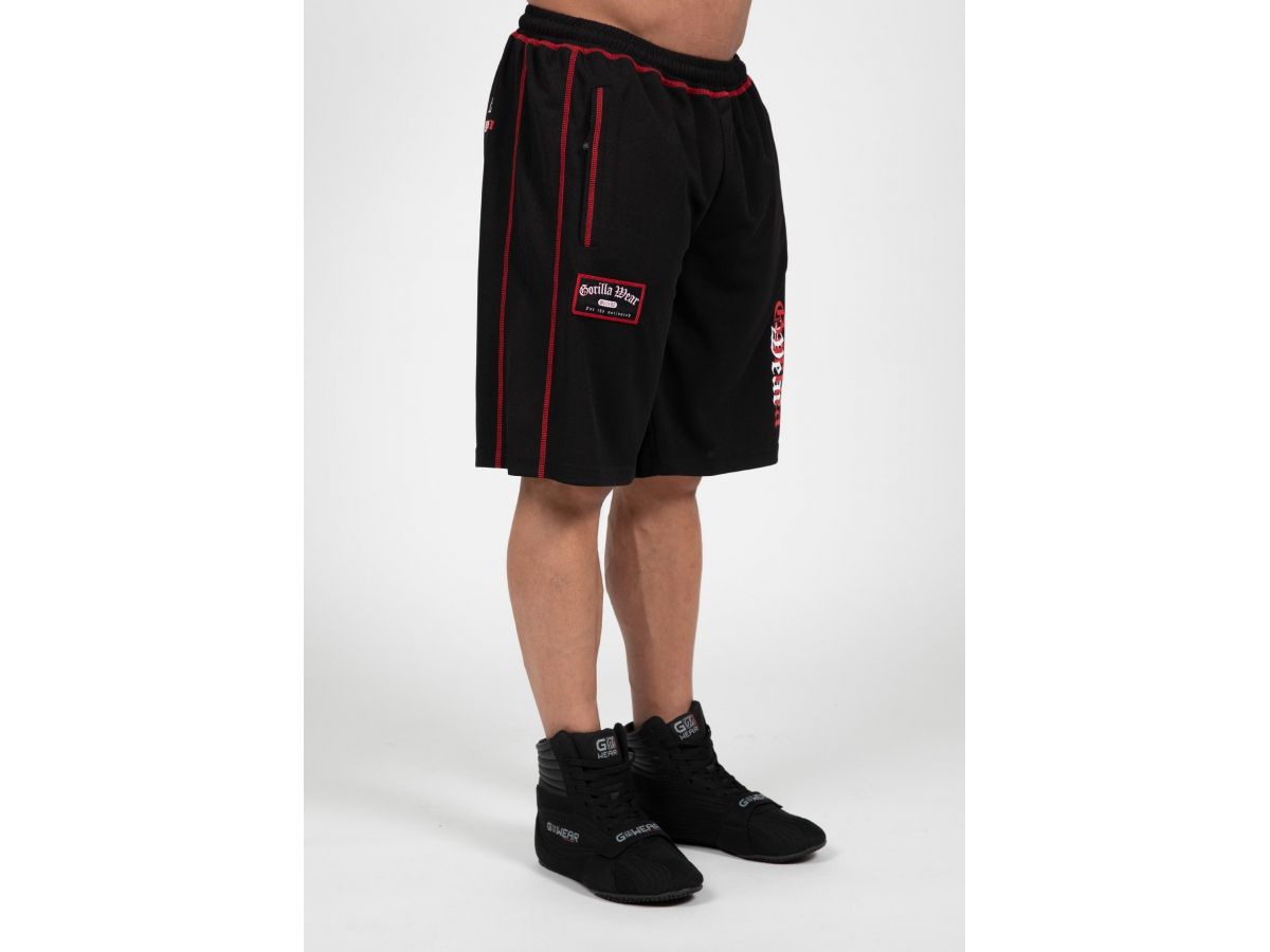 GORILLA WEAR - MARLOW SHORT - FÉRFI HÁLÓS RÖVIDNADRÁG - FEKETE/PIROS GORILLA WEAR - MARLOW SHORT - FÉRFI HÁLÓS RÖVIDNADRÁG - FEKETE/PIROS
