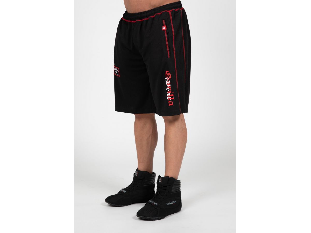 GORILLA WEAR - MARLOW SHORT - FÉRFI HÁLÓS RÖVIDNADRÁG - FEKETE/PIROS GORILLA WEAR - MARLOW SHORT - FÉRFI HÁLÓS RÖVIDNADRÁG - FEKETE/PIROS