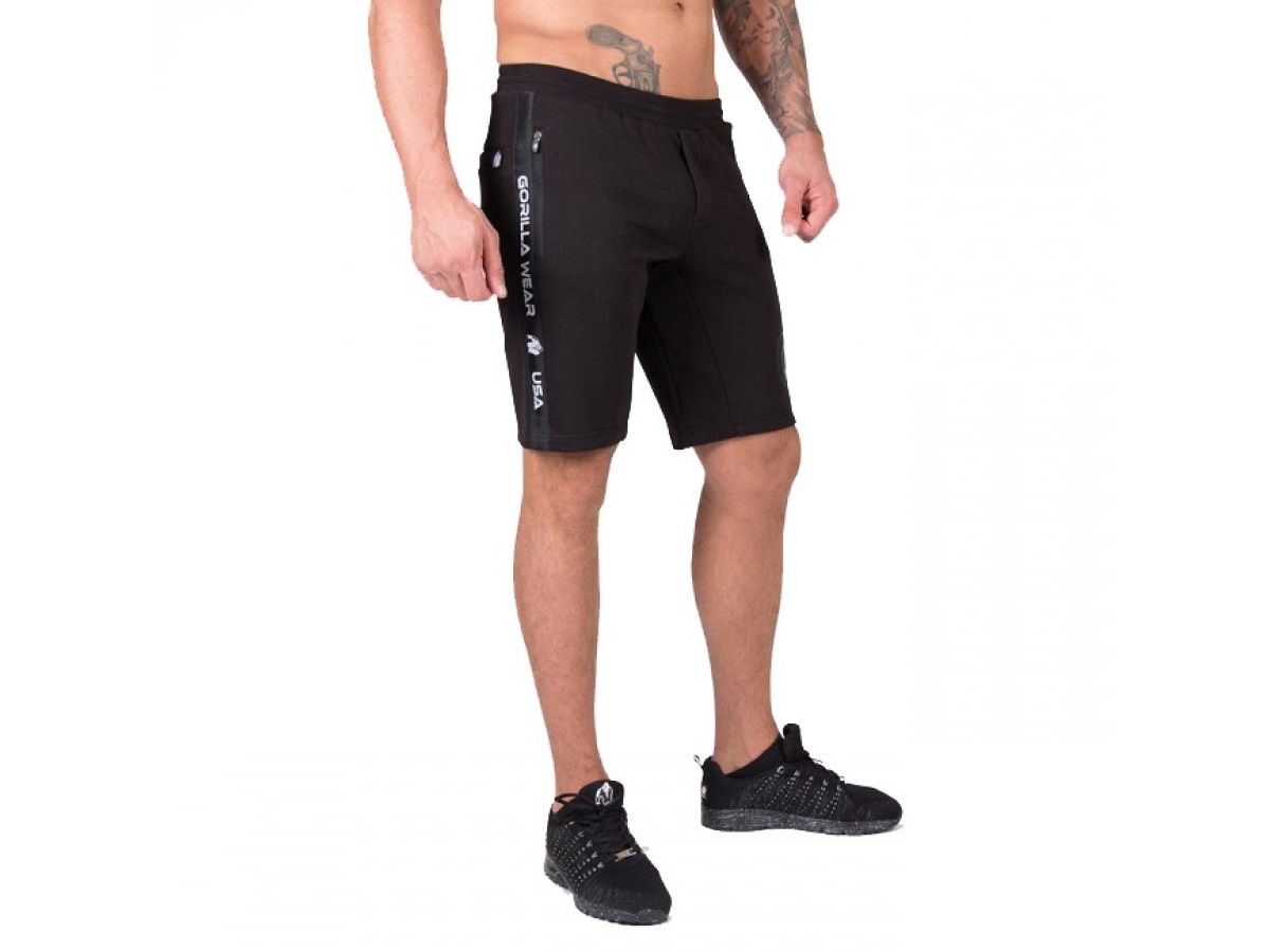 GORILLA WEAR - SAINT THOMAS SWEATSHORT - FÉRFI RÖVIDNADRÁG - FEKETE GORILLA WEAR - SAINT THOMAS SWEATSHORT - FÉRFI RÖVIDNADRÁG - FEKETE