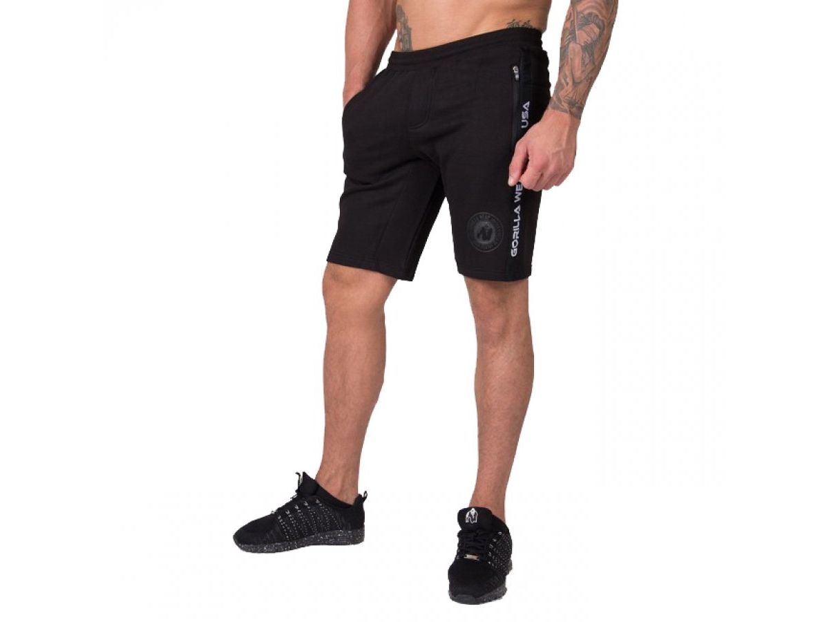 GORILLA WEAR - SAINT THOMAS SWEATSHORT - FÉRFI RÖVIDNADRÁG - FEKETE GORILLA WEAR - SAINT THOMAS SWEATSHORT - FÉRFI RÖVIDNADRÁG - FEKETE