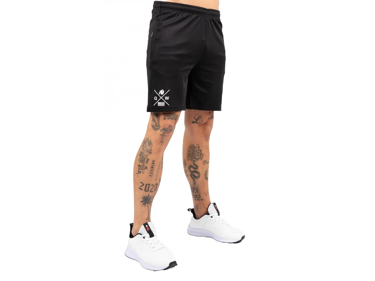 GORILLA WEAR - VERNON TRACK SHORTS - FÉRFI RÖVIDNADRÁG - FEKETE GORILLA WEAR - VERNON TRACK SHORTS - FÉRFI RÖVIDNADRÁG - FEKETE