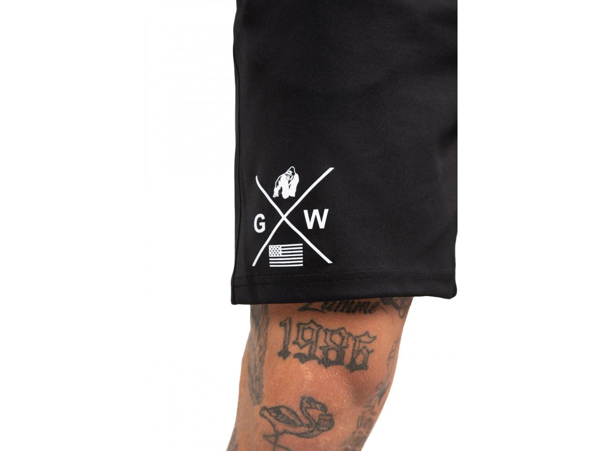 GORILLA WEAR - VERNON TRACK SHORTS - FÉRFI RÖVIDNADRÁG - FEKETE GORILLA WEAR - VERNON TRACK SHORTS - FÉRFI RÖVIDNADRÁG - FEKETE
