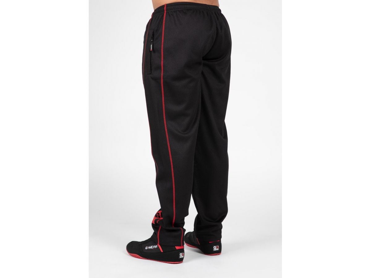 GORILLA WEAR - WALLACE MESH PANST - FÉRFI HOSSZÚNADRÁG - FEKETE/PIROS GORILLA WEAR - WALLACE MESH PANST - FÉRFI HOSSZÚNADRÁG - FEKETE/PIROS
