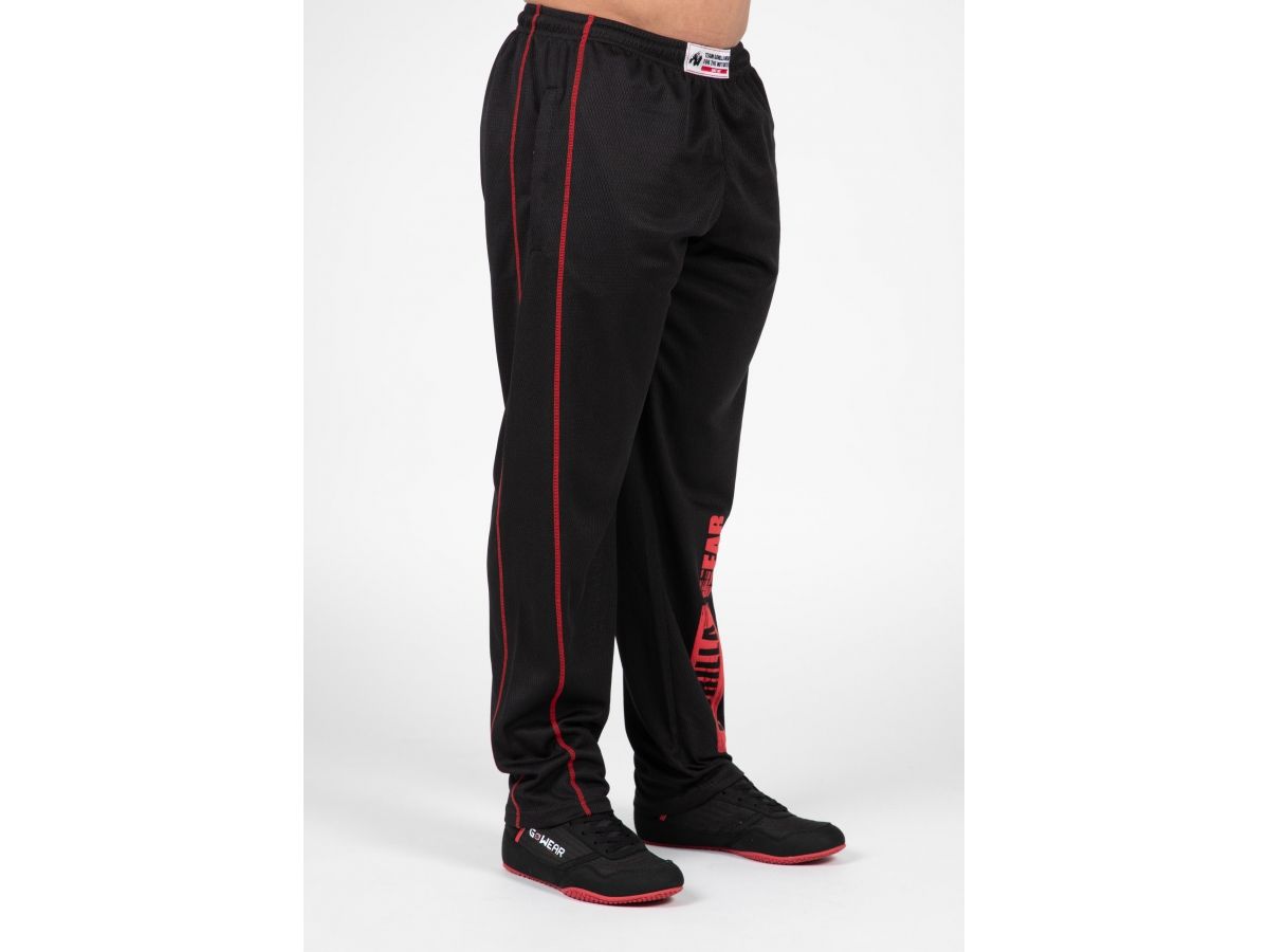 GORILLA WEAR - WALLACE MESH PANST - FÉRFI HOSSZÚNADRÁG - FEKETE/PIROS GORILLA WEAR - WALLACE MESH PANST - FÉRFI HOSSZÚNADRÁG - FEKETE/PIROS
