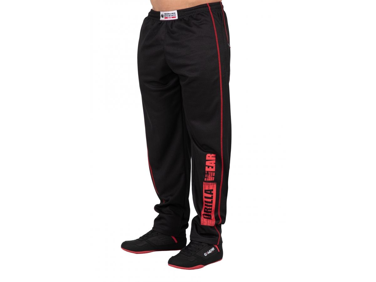 GORILLA WEAR - WALLACE MESH PANST - FÉRFI HOSSZÚNADRÁG - FEKETE/PIROS GORILLA WEAR - WALLACE MESH PANST - FÉRFI HOSSZÚNADRÁG - FEKETE/PIROS
