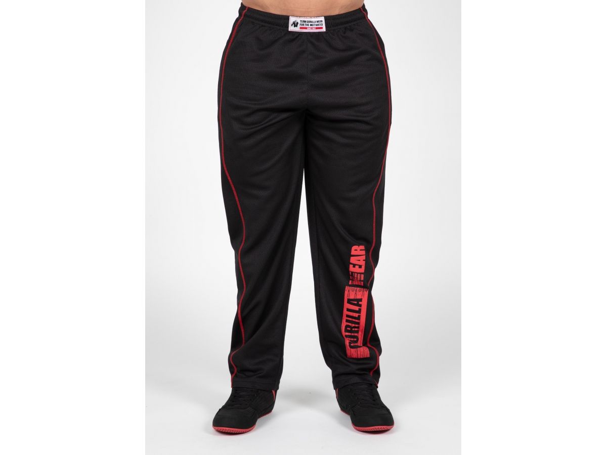 GORILLA WEAR - WALLACE MESH PANST - FÉRFI HOSSZÚNADRÁG - FEKETE/PIROS GORILLA WEAR - WALLACE MESH PANST - FÉRFI HOSSZÚNADRÁG - FEKETE/PIROS