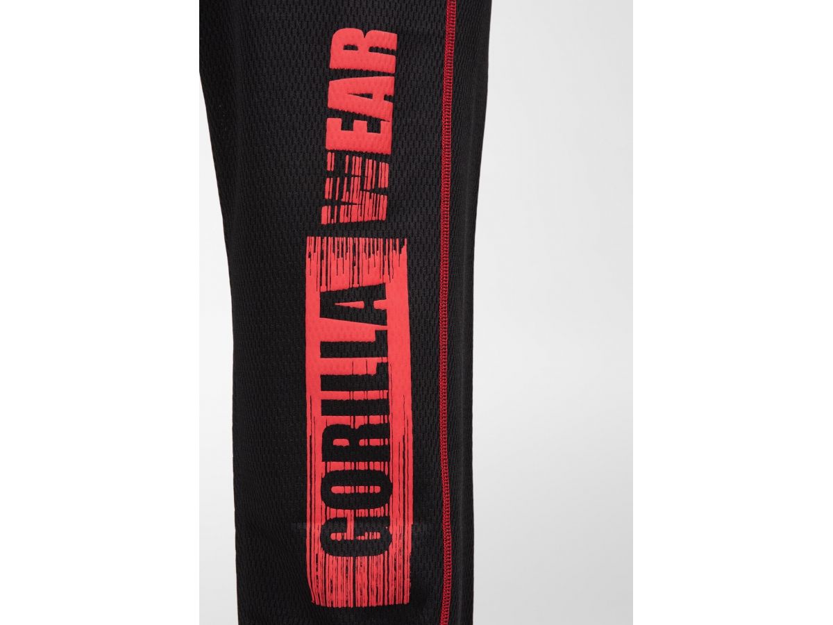 GORILLA WEAR - WALLACE MESH PANST - FÉRFI HOSSZÚNADRÁG - FEKETE/PIROS GORILLA WEAR - WALLACE MESH PANST - FÉRFI HOSSZÚNADRÁG - FEKETE/PIROS