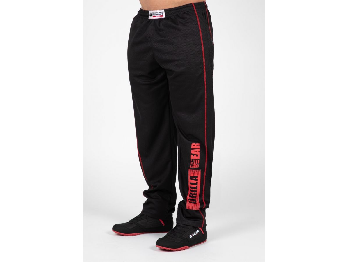 GORILLA WEAR - WALLACE MESH PANST - FÉRFI HOSSZÚNADRÁG - FEKETE/PIROS GORILLA WEAR - WALLACE MESH PANST - FÉRFI HOSSZÚNADRÁG - FEKETE/PIROS