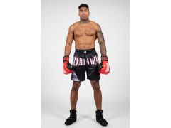 GORILLA WEAR - CLAYTON BOXING SHORT - FÉRFI BOX RÖVIDNADRÁG - FEKETE/PIROS