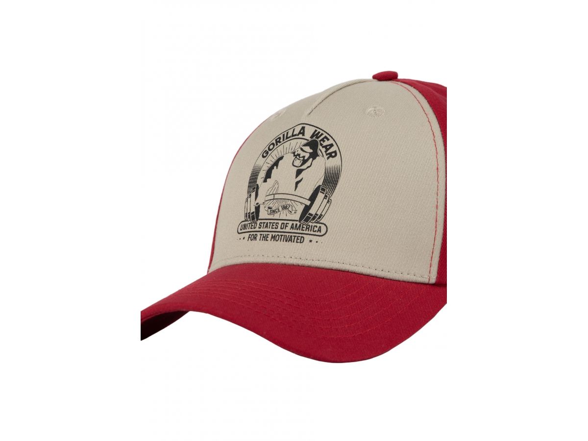 GORILLA WEAR - BUCKLEY CAP - BASEBALL SAPKA - PIROS/BÉZS GORILLA WEAR - BUCKLEY CAP - BASEBALL SAPKA - PIROS/BÉZS